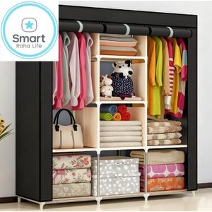 3-Column Portable Fabric Wardrobe